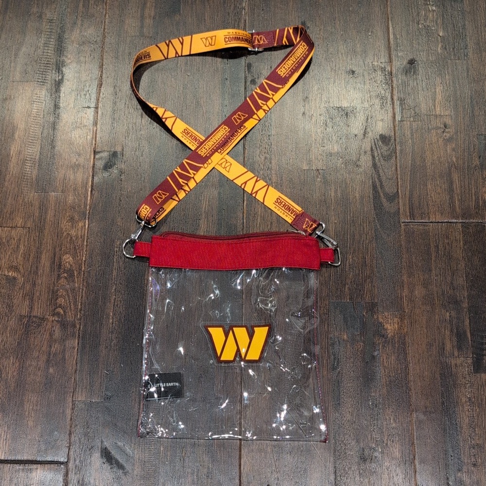 Washington Commanders Clear Stadium Bag Crossbody Purse Strap Little Earth 9x10